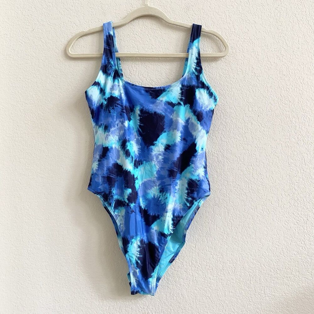 Aerie‎ Blue Babewatch One Piece Swimsuit Women's Size L